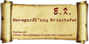 Beregszászy Krisztofer névjegykártya